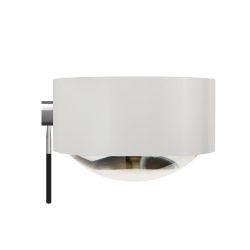 Top Light Puk Maxx Ceiling Sister Single LED-Deckenleuchte-Weiß matt/Chrom-Glas matt-Linse klar-Armlänge 100 cm-mit LED (2700K)