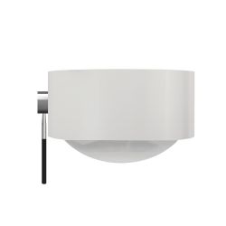 Top Light Puk Maxx Ceiling Sister Single LED-Deckenleuchte-Weiß matt/Chrom-Glas matt-Linse matt-Armlänge 125 cm-mit LED (2700K)