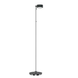 Top Light Puk Maxx Floor Mini LED-Stehleuchte-Anthrazit matt/Chrom-Glas matt-Linse matt-mit LED (2700K)