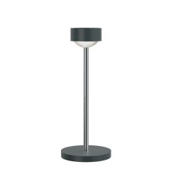 Top Light Puk Mini Eye Table Tischleuchte-Anthrazit matt/Chrom-Glas mattiert-Höhe 370 mm