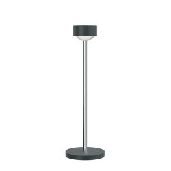 Top Light Puk Mini Eye Table Tischleuchte-Anthrazit matt/Chrom-Glas mattiert-Höhe 470 mm