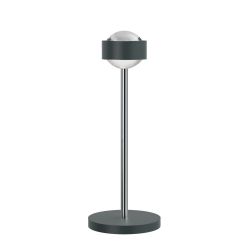 Top Light Puk Mini Eye Table Tischleuchte-Anthrazit matt/Chrom-Linse klar-Höhe 370 mm