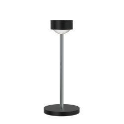 Top Light Puk Mini Eye Table Tischleuchte-Schwarz matt/Chrom-Glas mattiert-Höhe 370 mm