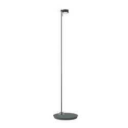 Top Light Puk Mini Floor Mini Single Stehleuchte-Anthrazit matt/Chrom-Glas matt-Linse matt-mit Dimmer