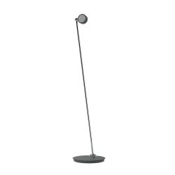 Top Light Puk Mini Floor Mini Single Stehleuchte-Anthrazit matt/Chrom-kein Einsatz-kein Einsatz-ohne Dimmer