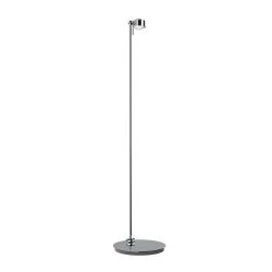 Top Light Puk Mini Floor Mini Single Stehleuchte-Chrom-Linse matt-Linse matt-ohne Dimmer