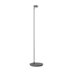 Top Light Puk Mini Floor Mini Single Stehleuchte-Chrom matt-Glas matt-Linse klar-mit Dimmer