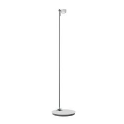 Top Light Puk Mini Floor Mini Single Stehleuchte-Weiß matt/Chrom-Glas matt-Linse matt-ohne Dimmer