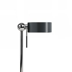 Top Light Puk Mini Table Single LED-Tischleuchte-Anthrazit matt/Chrom-Glas matt-Glas matt-Höhe 600 mm-mit LED (2700K)