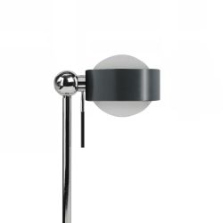 Top Light Puk Mini Table Single LED-Tischleuchte-Anthrazit matt/Chrom-Linse matt-Linse matt-Höhe 600 mm-mit LED (2700K)