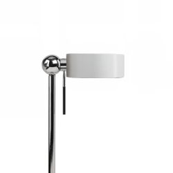 Top Light Puk Mini Table Single LED-Tischleuchte-Weiß matt/Chrom-Glas matt-Glas matt-Höhe 600 mm-mit LED (2700K)