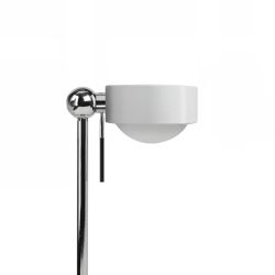 Top Light Puk Mini Table Single LED-Tischleuchte-Weiß matt/Chrom-Glas matt-Linse matt-Höhe 600 mm-mit LED (2700K)