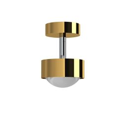 Top Light Puk Mini Turn Deckenstrahler-Gold/Chrom-Up- und Downlight-Linse matt