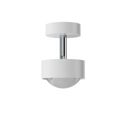 Top Light Puk Mini Turn Deckenstrahler-Weiß matt/Chrom-Up- und Downlight-Linse matt