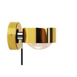 Top Light Puk Wall + LED-Wandleuchte-Gold/Chrom-Glas matt-Linse klar-mit LED (2800K)