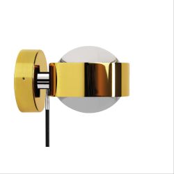 Top Light Puk Wall + LED-Wandleuchte-Gold/Chrom-Linse klar-Linse matt-mit LED (2800K)