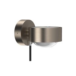 Top Light Puk Wall + LED-Wandleuchte-Nickel matt-Glas matt-Linse klar-mit LED (2800K)