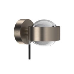 Top Light Puk Wall + LED-Wandleuchte-Nickel matt-Linse klar-Linse klar-mit LED (2800K)