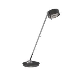 Top Light Puk! 120 Table Avantgarde LED-Tischleuchte-Anthrazit matt/Chrom-Glas matt-Linse klar-Höhe 600 mm-mit LED (2700K)