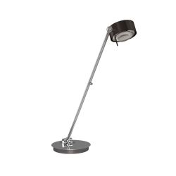 Top Light Puk! 120 Table Avantgarde LED-Tischleuchte-Black Wood/Chrom-Glas matt-Linse klar-Höhe 600 mm-mit LED (2700K)