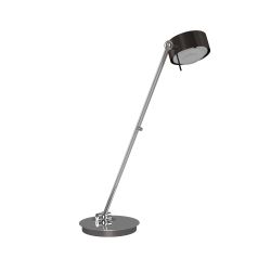 Top Light Puk! 120 Table Avantgarde LED-Tischleuchte-Black Wood/Chrom-Glas matt-Linse matt-Höhe 600 mm-mit LED (2700K)