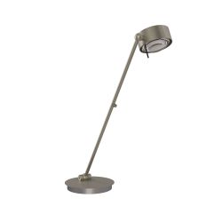 Top Light Puk! 120 Table Avantgarde LED-Tischleuchte-Nickel matt-Glas matt-Linse klar-Höhe 600 mm-mit LED (2700K)