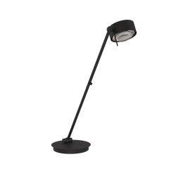 Top Light Puk! 120 Table Avantgarde LED-Tischleuchte-Schwarz matt-Glas matt-Linse klar-Höhe 600 mm-mit LED (2700K)