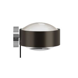 Top Light Puk! 160 Avantgarde Wall Wandleuchte-Black Wood/Chrom-Linse klar-Linse matt