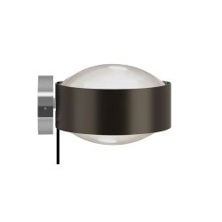 Top Light Puk! 160 Avantgarde Wall Wandleuchte-Black Wood/Chrom-Linse matt-Linse matt