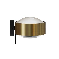 Top Light Puk! 160 Avantgarde Wall Wandleuchte-Messing gebürstet/Schwarz matt-Linse klar-Linse matt