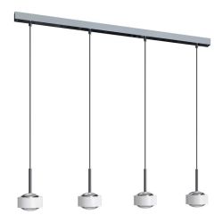 Top Light Puk Maxx Choice Drop 1250 LED-Pendelleuchte-Weiß matt/Chrom-Linse matt-mit LED (2700K)