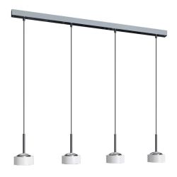 Top Light Puk Maxx Choice Drop 1250 LED-Pendelleuchte-Weiß matt/Chrom-Glas mattiert-mit LED (2700K)