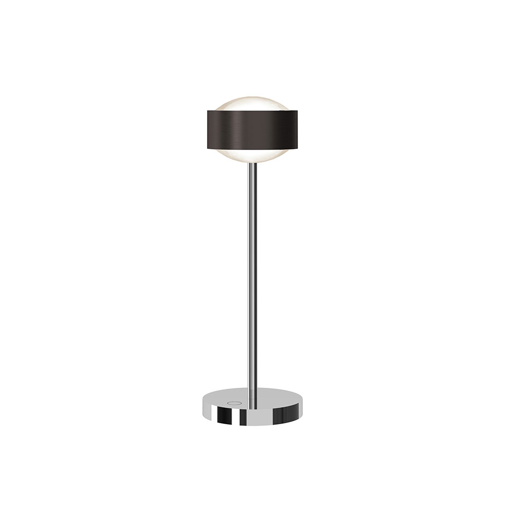 Top Light Puk! 120 Eye Table Avantgarde Tischleuchte-Chrom-Glas mattiert-Höhe 370 mm-ohne Dimmer